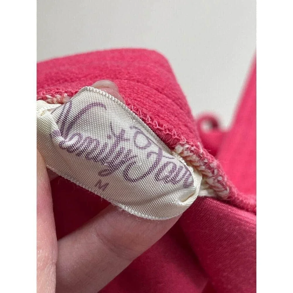 Vanity Fair Vintage 70's Pink Dacron Polyester‎ Fleece Robe Nightgown Medium
